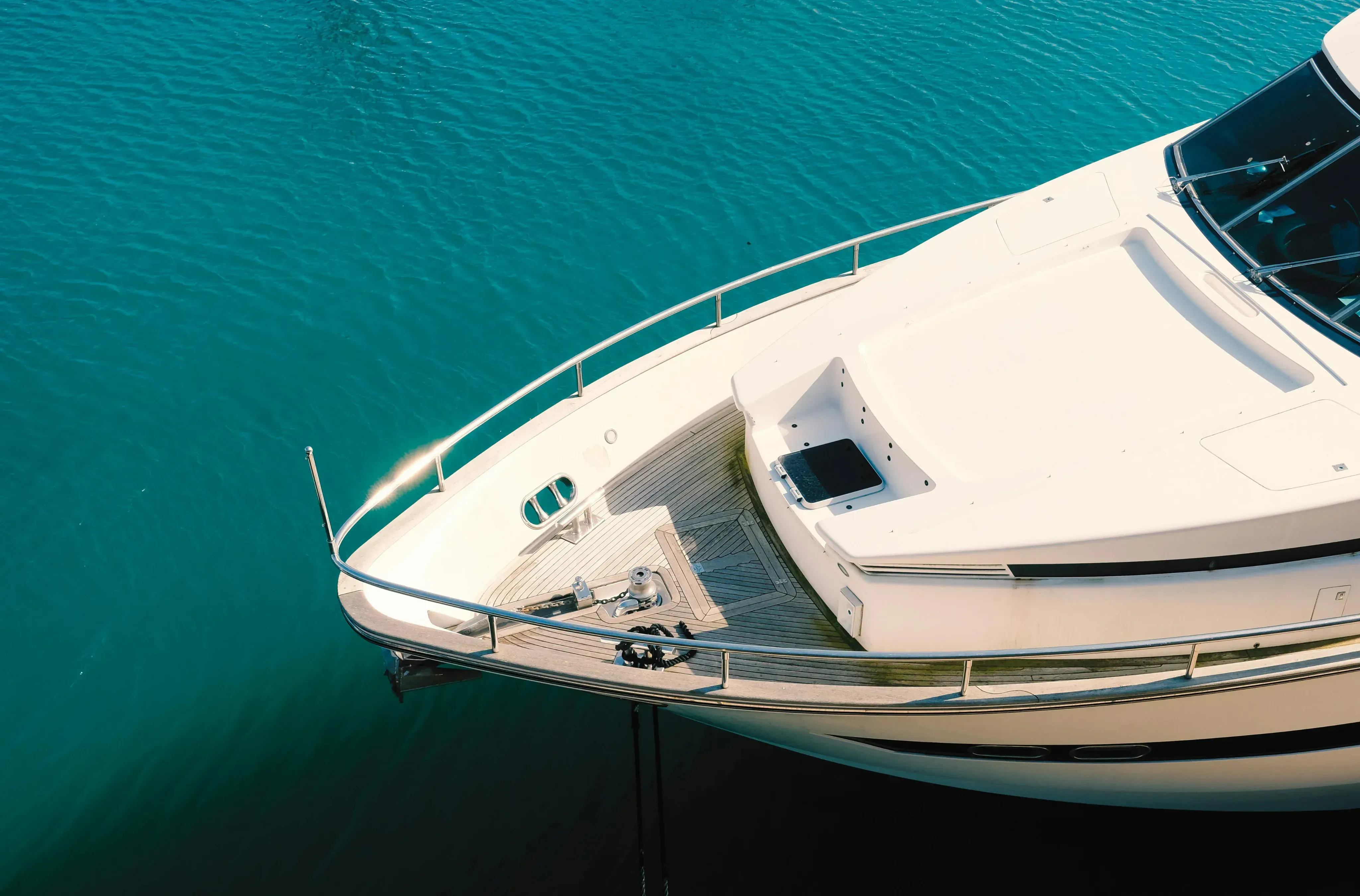 the bow of the yacht